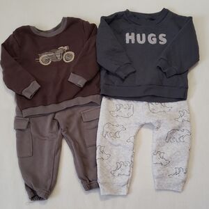 Carter's Brown and Gray Kids' Joggers Set